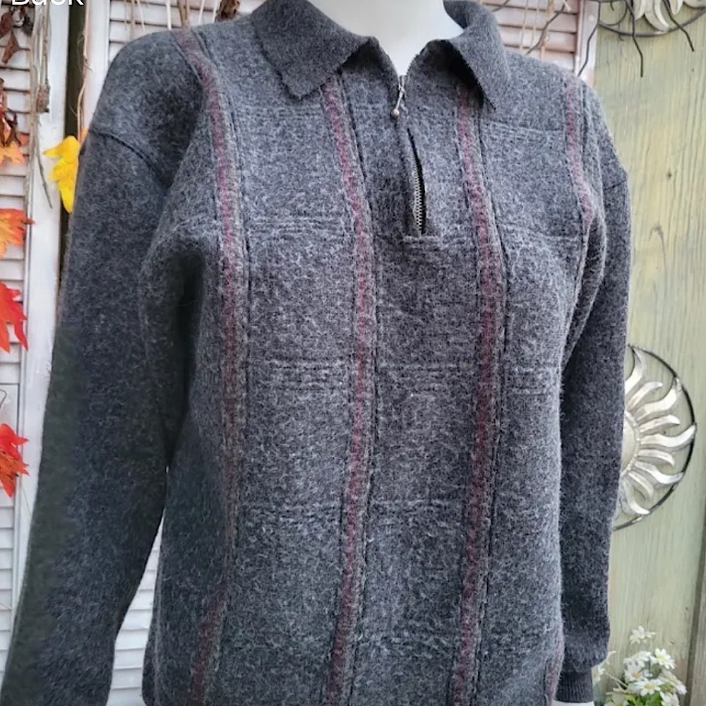 WOLSEY Vintage Merino Wool collared sweater